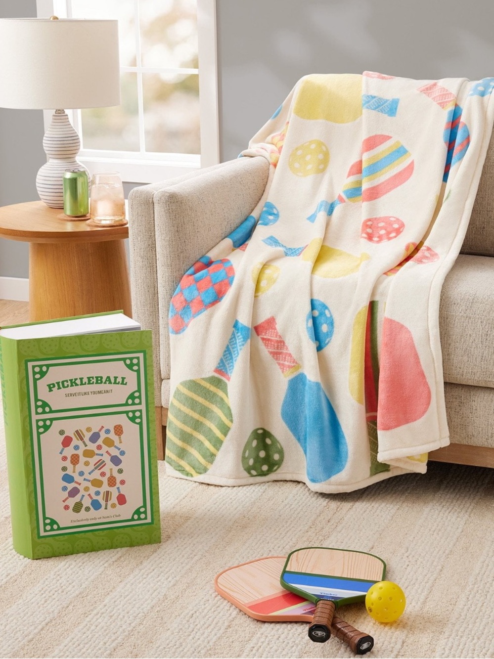 Pickleball Silk Touch Throw Blanket 50” x 70” w/ Board Game Collectible Gift Box